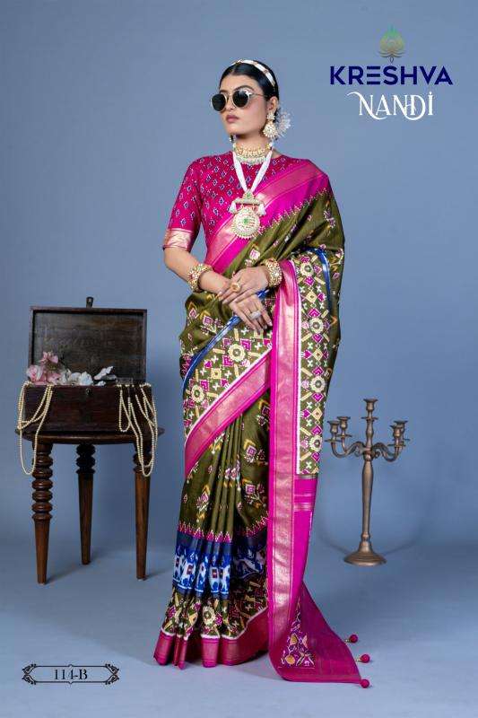 KRESHVA PRESENTS ALL TIME HIT NANDI SILK SHOP STUNNING PARTY SAREES FOR ANY OCCASION