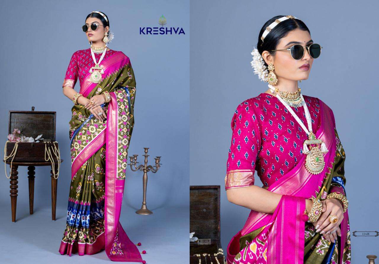 KRESHVA PRESENTS ALL TIME HIT NANDI SILK SHOP STUNNING PARTY SAREES FOR ANY OCCASION