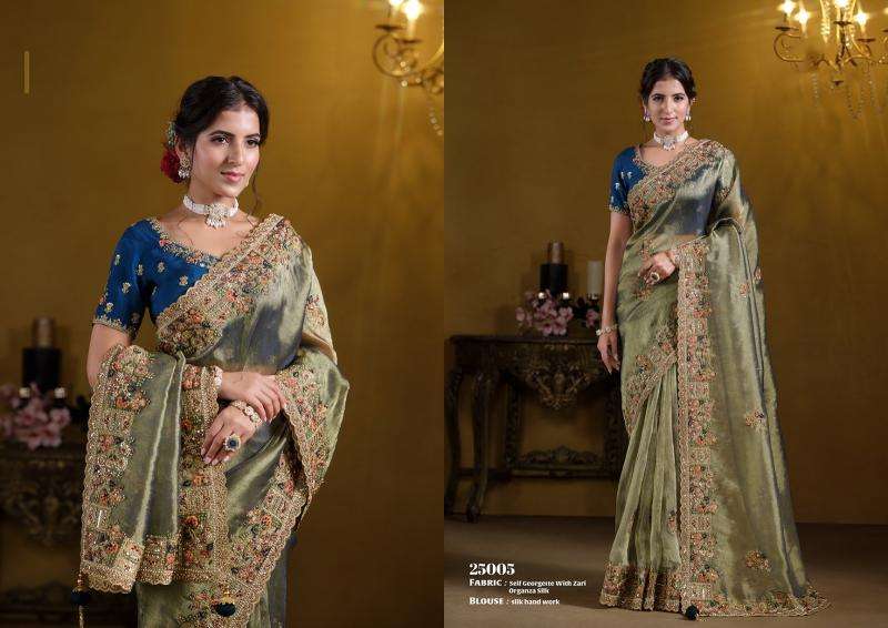 MAHOTSAV PRESENTS MOH MANTHAN RAJASVI 25000 SERIES TRADITIONAL SAREE PERFECT FOR FESTIVALS CATALOG WHOLESALER AND EXPORTER 