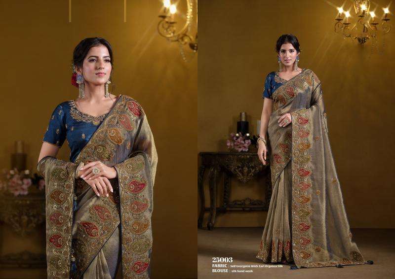MAHOTSAV PRESENTS MOH MANTHAN RAJASVI 25000 SERIES TRADITIONAL SAREE PERFECT FOR FESTIVALS CATALOG WHOLESALER AND EXPORTER 