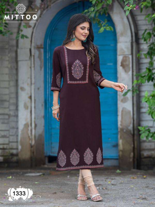 MITTOO PRESENTS PALAK VOL-39 RAYON READYMADE NEW TRENDY LONG KURTIS CATALOG WHOLESALER AND EXPORTER 