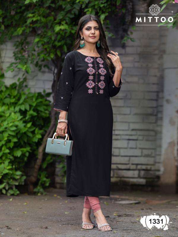 MITTOO PRESENTS PALAK VOL-39 RAYON READYMADE NEW TRENDY LONG KURTIS CATALOG WHOLESALER AND EXPORTER 