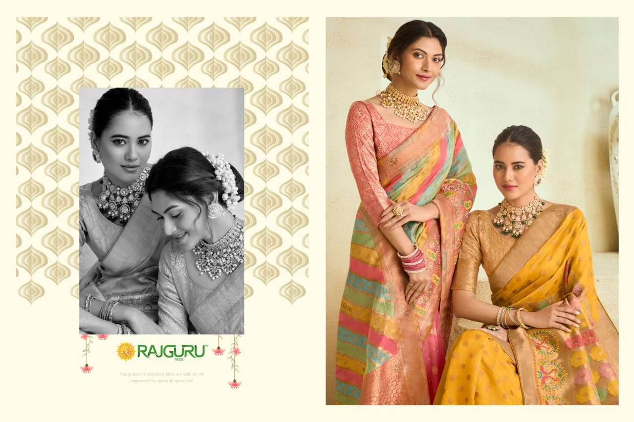 RAJGURU PRESENTS RANG UTSAV FUNCTION WEAR FANCY WORK SAREES CATALOG WHOLESALER AND EXPORTER IN SURAT 