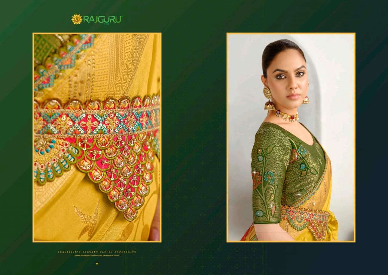 RAJGURU PRESENTS SUHAG FANCY PURE SILK SAREES CATALOG WHOLESALER AND EXPORTER IN SURAT CATALOG WHOLESALER AND EXPORTER IN SURAT 