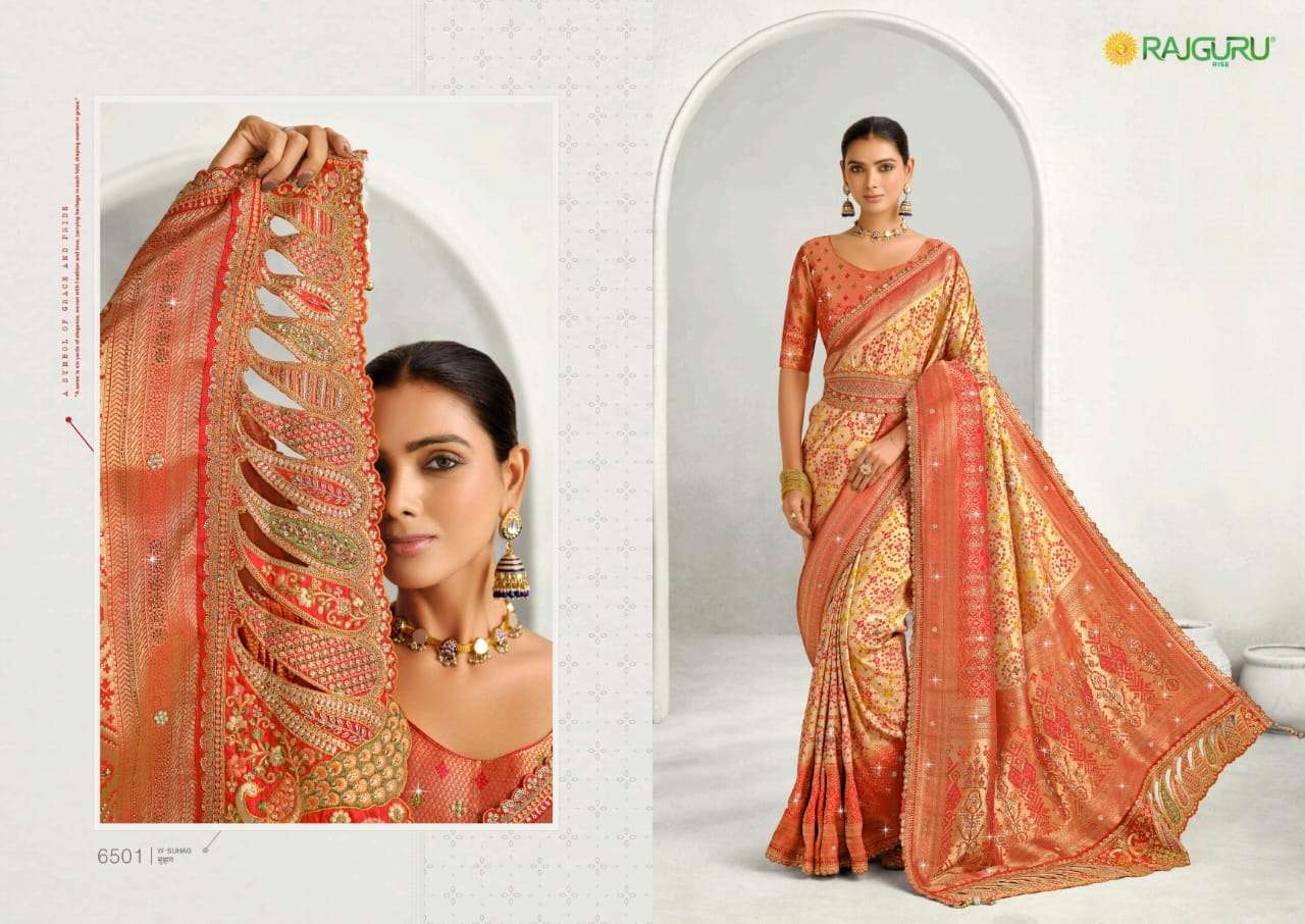 RAJGURU PRESENTS SUHAG FANCY PURE SILK SAREES CATALOG WHOLESALER AND EXPORTER IN SURAT CATALOG WHOLESALER AND EXPORTER IN SURAT 