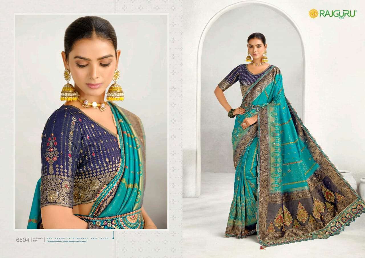 RAJGURU PRESENTS SUHAG FANCY PURE SILK SAREES CATALOG WHOLESALER AND EXPORTER IN SURAT CATALOG WHOLESALER AND EXPORTER IN SURAT 