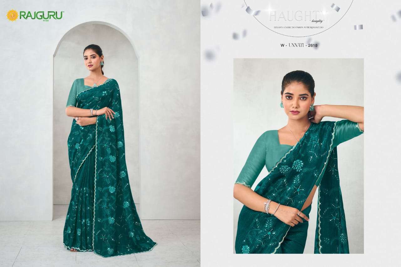 RAJGURU PRESENTS UNNATI FANCY SAREES CATALOG WHOLESALER AND EXPORTER IN SURAT CATALOG WHOLESALER AND EXPORTER IN SURAT 