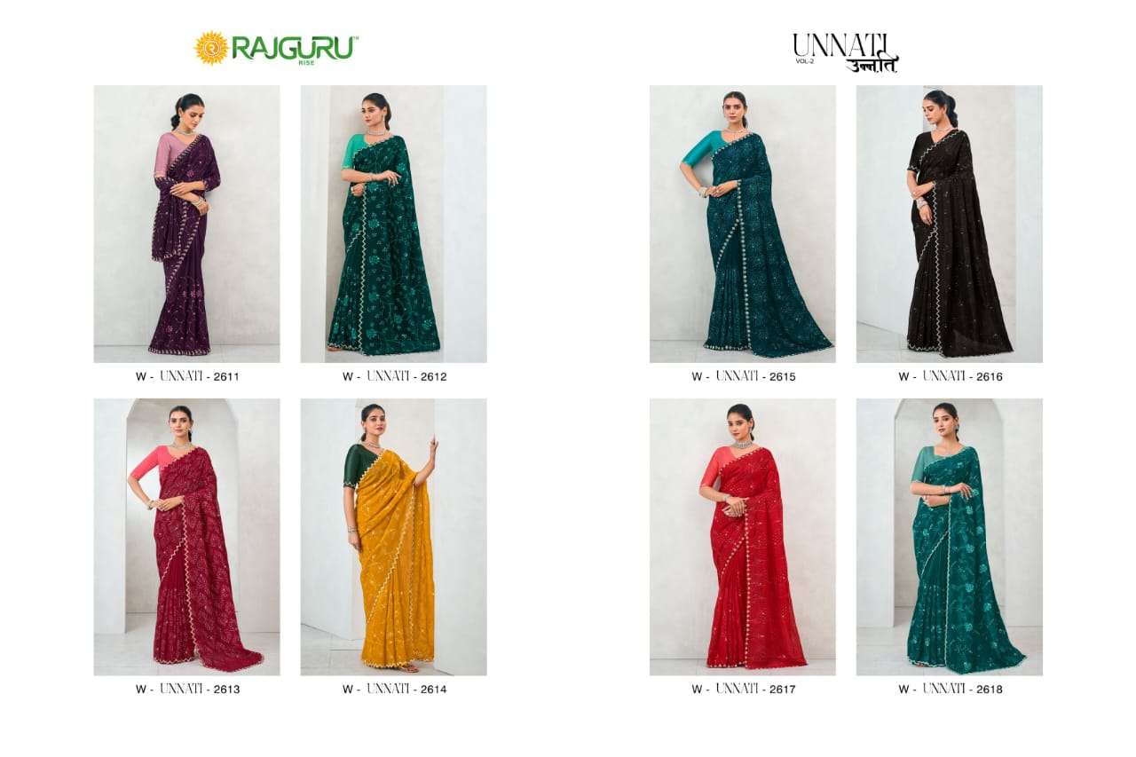 RAJGURU PRESENTS UNNATI FANCY SAREES CATALOG WHOLESALER AND EXPORTER IN SURAT CATALOG WHOLESALER AND EXPORTER IN SURAT 