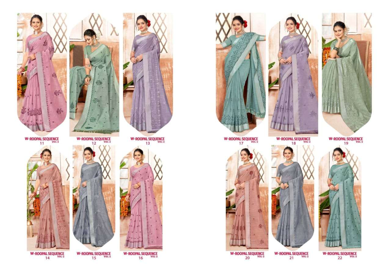 RAJGURU PRESENTS W-ROOPAL SEQUENCE DESIGNER FANCY SAREES CATALOG WHOLESALER AND EXPORTER IN SURAT CATALOG WHOLESALER AND EXPORTER IN SURAT 