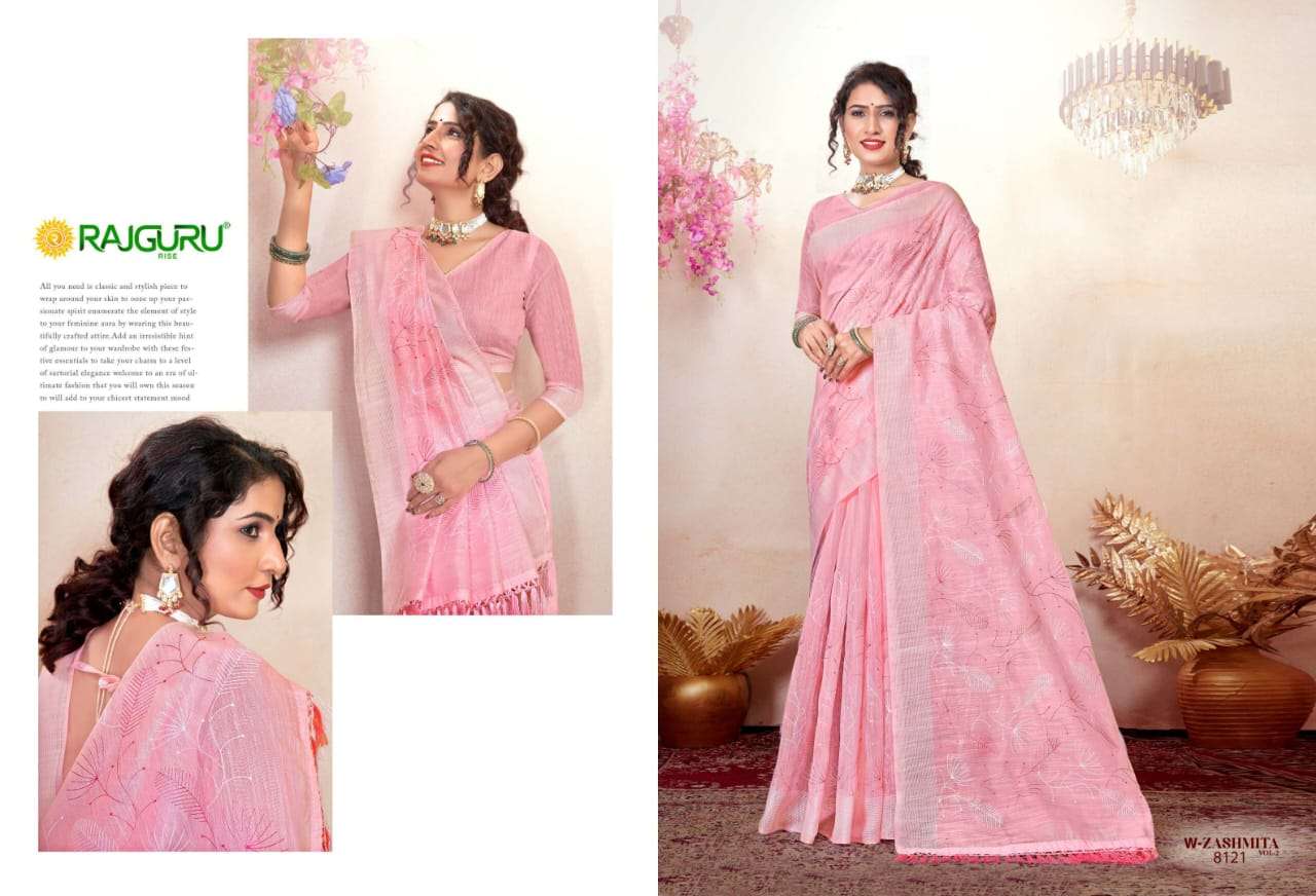 RAJGURU PRESENTS W-ZASHMITA VOL-2 DESIGNER FANCY SAREES CATALOG WHOLESALER AND EXPORTER IN SURAT CATALOG WHOLESALER AND EXPORTER IN SURAT 