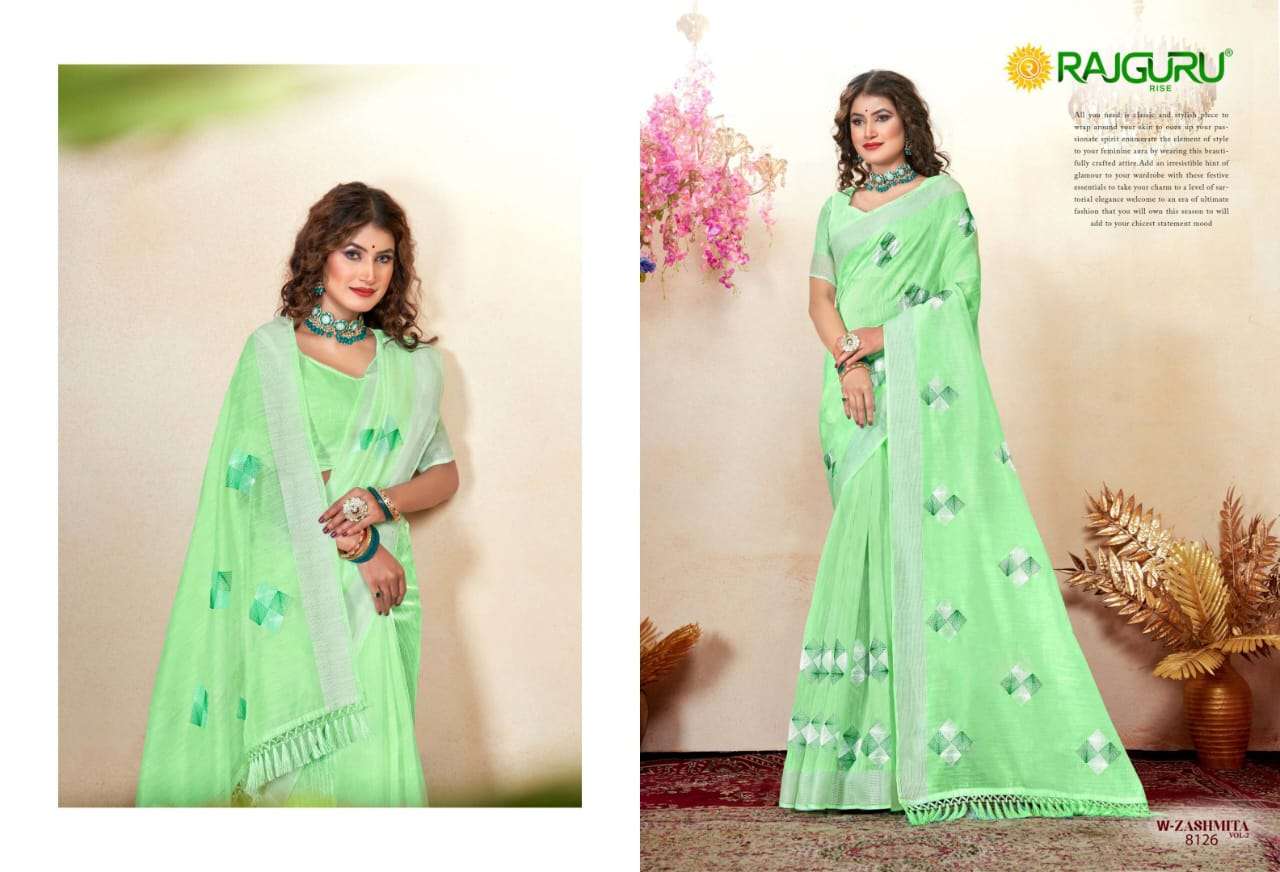 RAJGURU PRESENTS W-ZASHMITA VOL-2 DESIGNER FANCY SAREES CATALOG WHOLESALER AND EXPORTER IN SURAT CATALOG WHOLESALER AND EXPORTER IN SURAT 