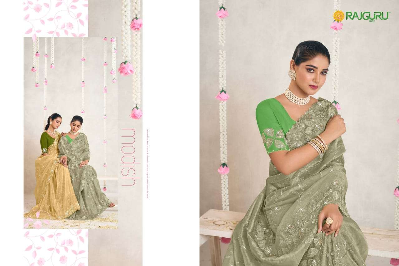 RAJGURU PRESENTS YASHIKA DESIGNER FANCY SAREES WITH DOUBLE BLOUSE CATALOG WHOLESALER AND EXPORTER IN SURAT 