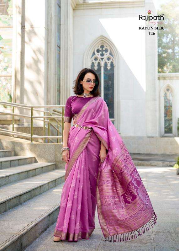 RAJPATH PRESENTS EGYPT VOL-1 RAYON SILK LUXURIOUS SILK SAREES FOR WOMEN CATALOG WHOLESALER AND EXPORTER 