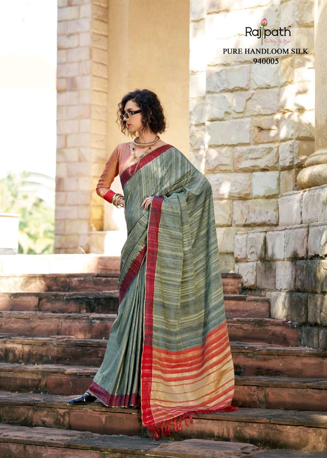 RAJPATH PRESENTS REDBALL SHOP TRENDY HANDLOOM KATAN SAREES ONLINE AT AFFORDABLE PRICES CATALOG WHOLESALER 