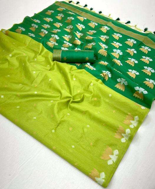 RAJTEX PRESENTS KRYSTAL LOTUS 402001-402006 TUSSAR SILK HANDLOOM DESIGNER SAREES CATALOG WHOLESALER AND EXPORTER 