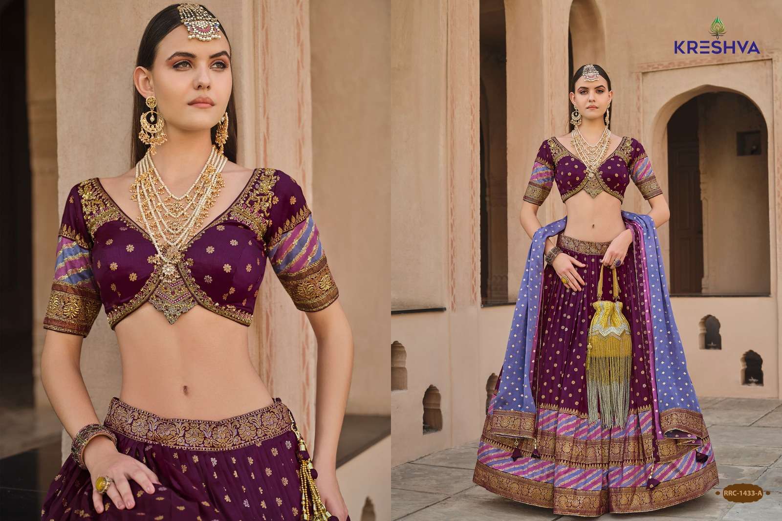 REWAA PRESENTS VAMIKA READYMADE SILK DESIGNER ENGAGEMENT LEHENGA FOR BRIDE CATALOG WHOLESALER AND EXPORTER 