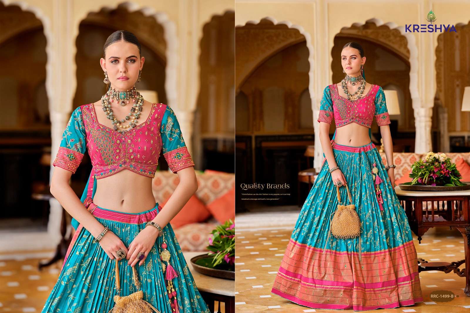 REWAA PRESENTS VAMIKA READYMADE SILK DESIGNER ENGAGEMENT LEHENGA FOR BRIDE CATALOG WHOLESALER AND EXPORTER 