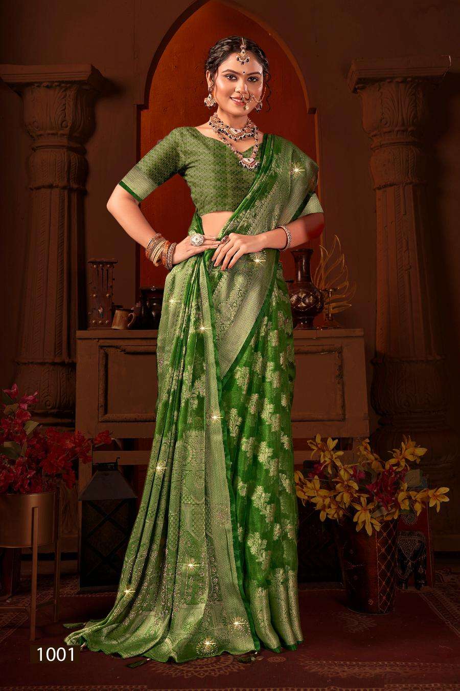 SAROJ PRESENTS RICHIE RICH JHARKAN VOL-2 SILK SAREES CATALOG WHOLESALER AND EXPORTER 