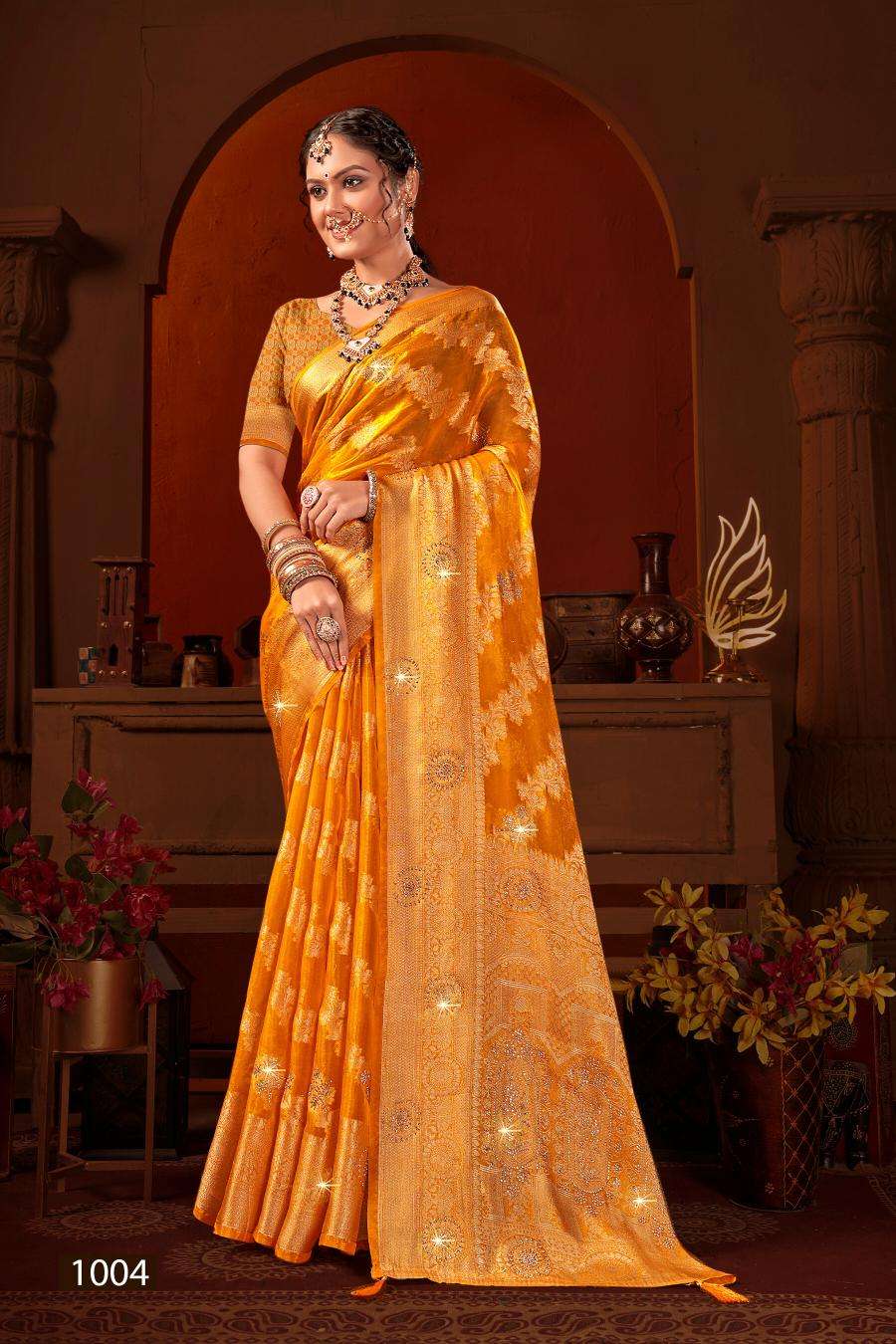 SAROJ PRESENTS RICHIE RICH JHARKAN VOL-2 SILK SAREES CATALOG WHOLESALER AND EXPORTER 