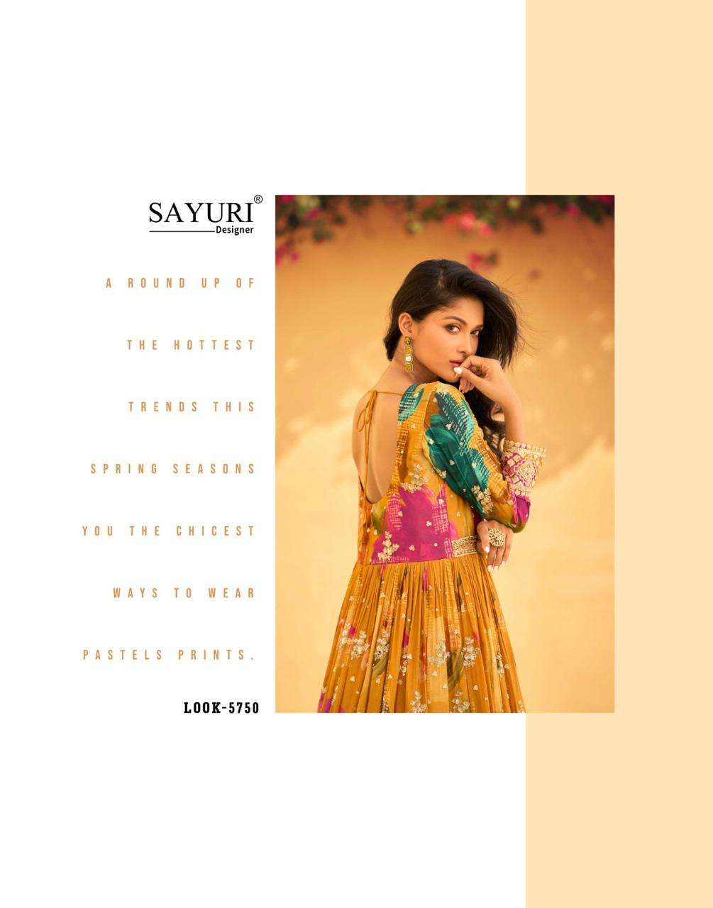 SAYURI DESIGNER PRESENT RANI FUNCTION WEAR READYMADE FANCY GOWN CATALOG WHOLESALER AND EXPORTER IN SURAT 