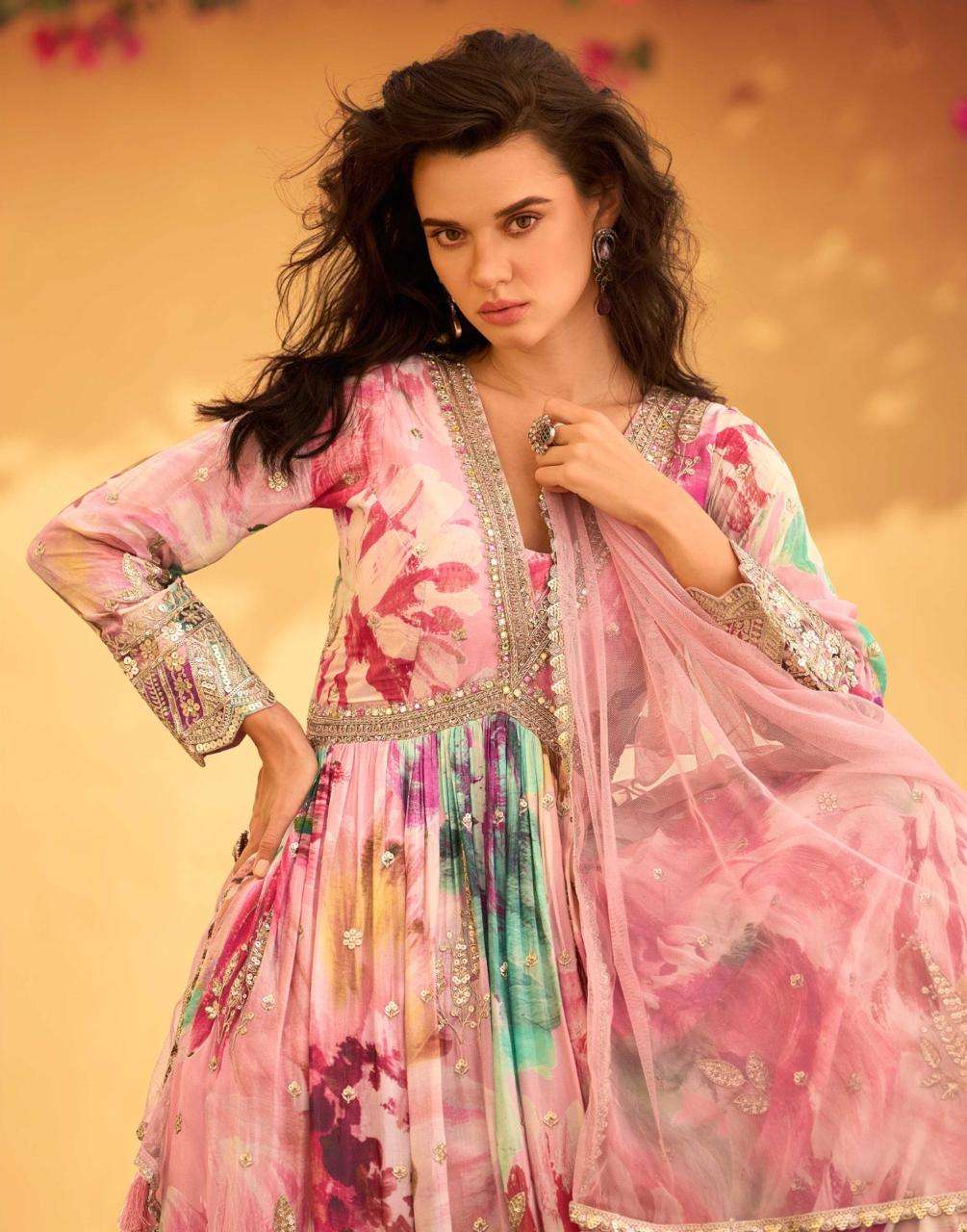 SAYURI DESIGNER PRESENT RANI FUNCTION WEAR READYMADE FANCY GOWN CATALOG WHOLESALER AND EXPORTER IN SURAT 