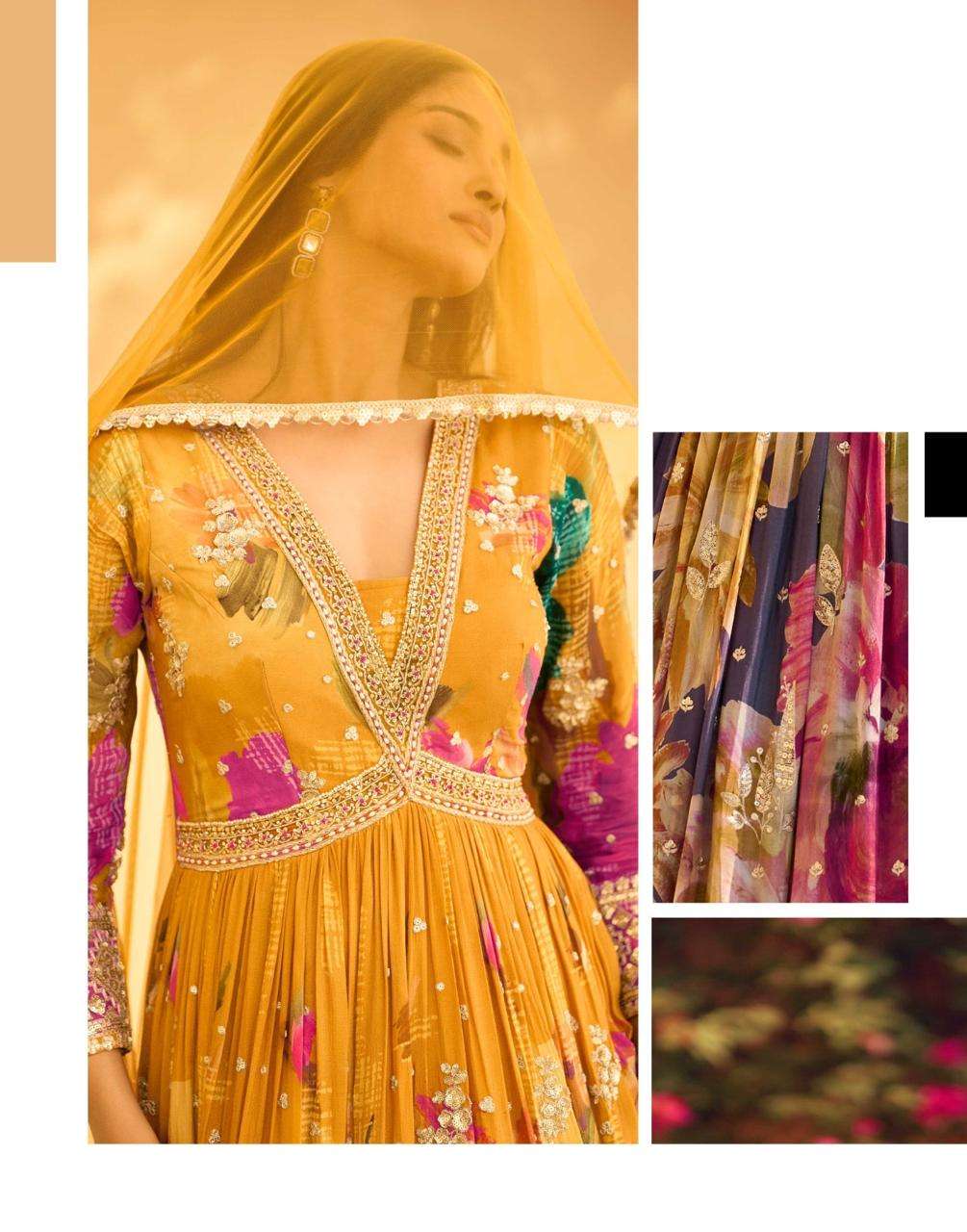 SAYURI DESIGNER PRESENT RANI FUNCTION WEAR READYMADE FANCY GOWN CATALOG WHOLESALER AND EXPORTER IN SURAT 