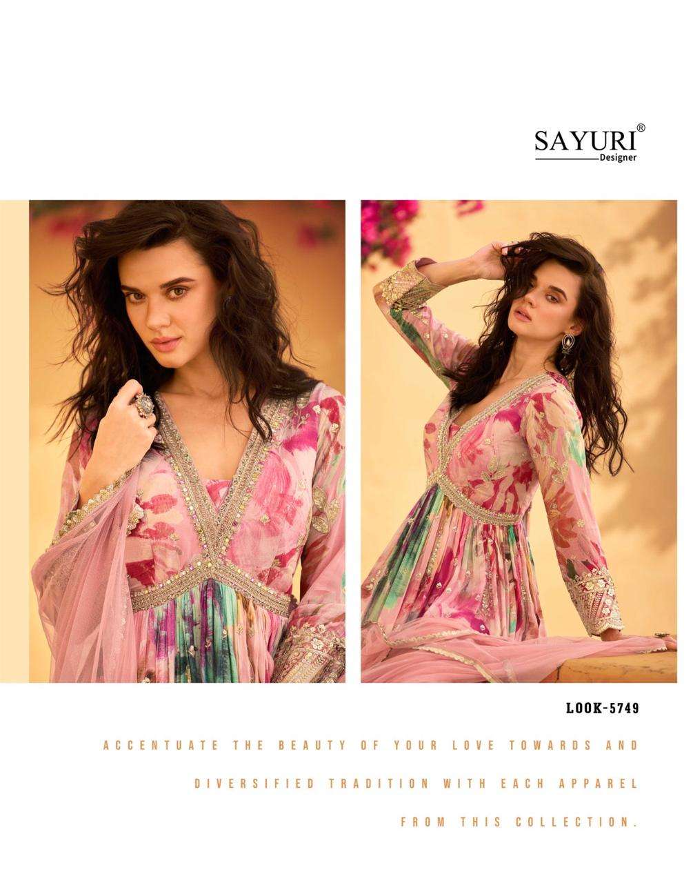 SAYURI DESIGNER PRESENT RANI FUNCTION WEAR READYMADE FANCY GOWN CATALOG WHOLESALER AND EXPORTER IN SURAT 