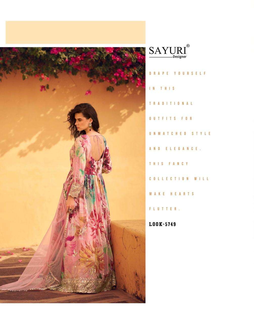 SAYURI DESIGNER PRESENT RANI FUNCTION WEAR READYMADE FANCY GOWN CATALOG WHOLESALER AND EXPORTER IN SURAT 