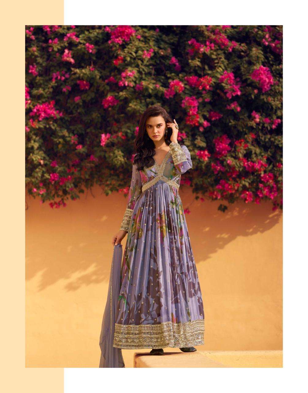 SAYURI DESIGNER PRESENT RANI FUNCTION WEAR READYMADE FANCY GOWN CATALOG WHOLESALER AND EXPORTER IN SURAT 