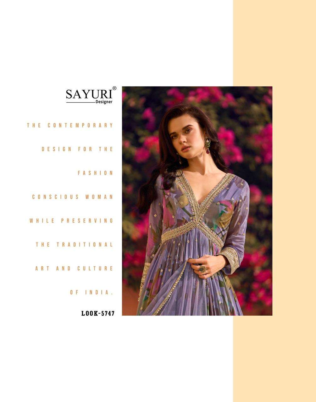 SAYURI DESIGNER PRESENT RANI FUNCTION WEAR READYMADE FANCY GOWN CATALOG WHOLESALER AND EXPORTER IN SURAT 
