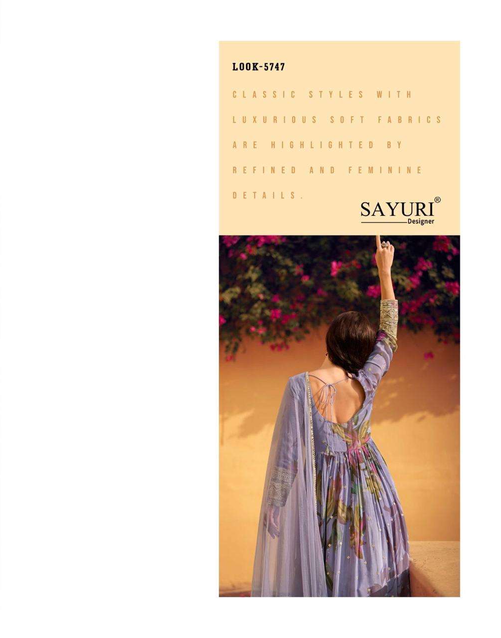 SAYURI DESIGNER PRESENT RANI FUNCTION WEAR READYMADE FANCY GOWN CATALOG WHOLESALER AND EXPORTER IN SURAT 