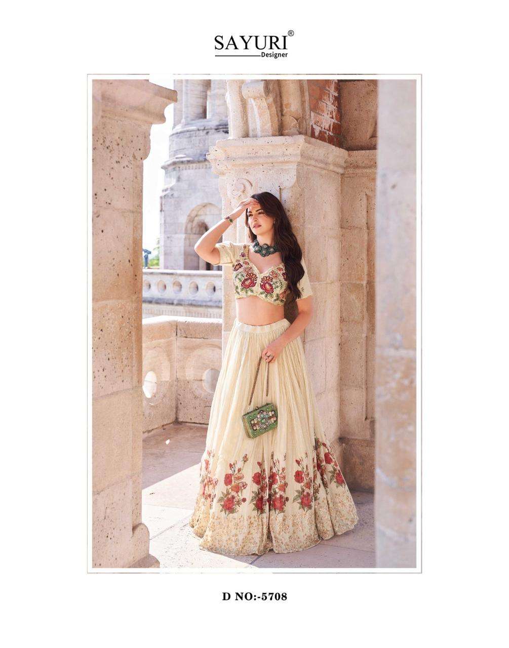 SAYURI DESIGNER PRESENT SAKHIYAA  FUNCTION WEAR READYMADE FANCY LEHNGHA CHOLI CATALOG WHOLESALER AND EXPORTER IN SURAT 