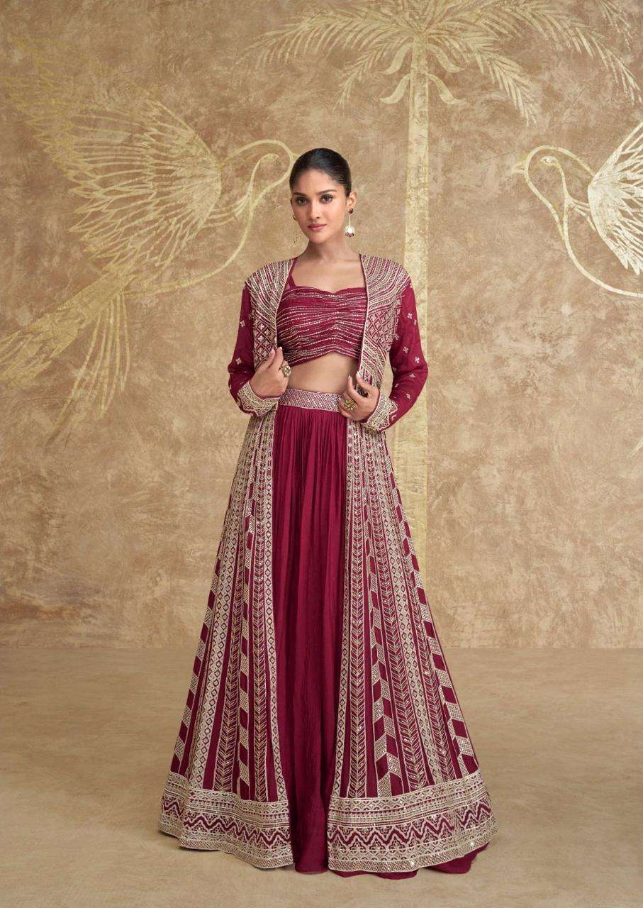 SAYURI DESIGNER PRESENT TYOHAAR GOLD FUNCTION WEAR READYMADE SUITS CATALOG WHOLESALER AND EXPORTER IN SURAT 