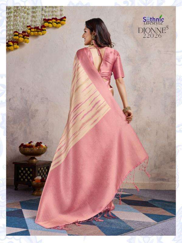 SETHNIC LIFESTYLE PRESENTS DIONNE VOL-5 BANARASI SILK 22024-22027 UNIFORM WEAR FANCY SAREES CATALOG WHOLESALER AND EXPORTER