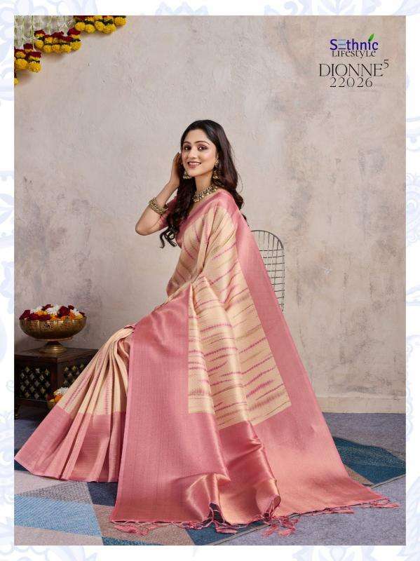 SETHNIC LIFESTYLE PRESENTS DIONNE VOL-5 BANARASI SILK 22024-22027 UNIFORM WEAR FANCY SAREES CATALOG WHOLESALER AND EXPORTER