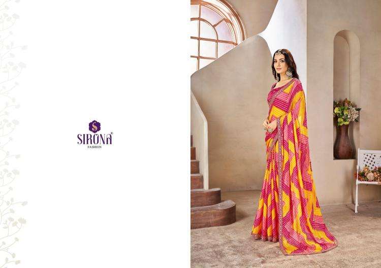 SIRONA FASHION PRESENTS SHRADDHA CHIFFON DAILY WEAR FANCY SAREE FOR WOMEN CATALOG WHOLESALER AND EXPORTER 