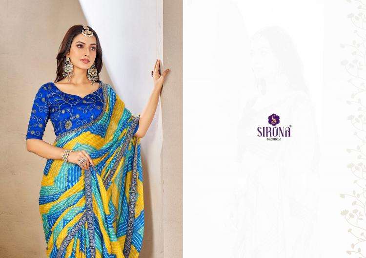 SIRONA FASHION PRESENTS SHRADDHA CHIFFON DAILY WEAR FANCY SAREE FOR WOMEN CATALOG WHOLESALER AND EXPORTER 