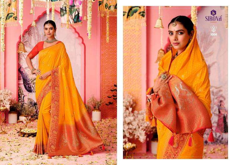 SIRONA FASHION PRESENTS  SHUBH LAXMI NYLON DOLLA SILK PARTY SAREES FOR ANY OCCASION CATALOG WHOLESALER AND EXPORTER 