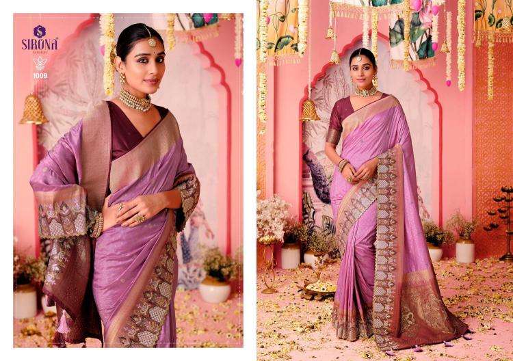 SIRONA FASHION PRESENTS  SHUBH LAXMI NYLON DOLLA SILK PARTY SAREES FOR ANY OCCASION CATALOG WHOLESALER AND EXPORTER 