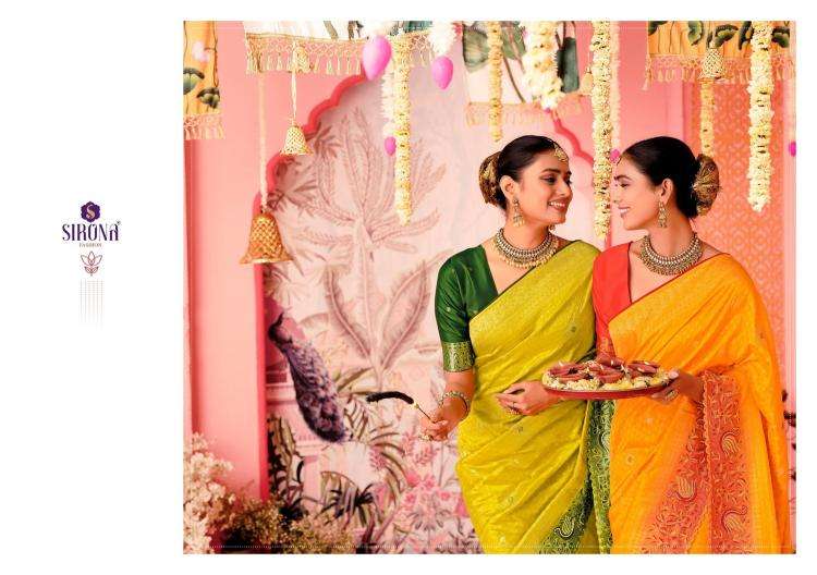 SIRONA FASHION PRESENTS  SHUBH LAXMI NYLON DOLLA SILK PARTY SAREES FOR ANY OCCASION CATALOG WHOLESALER AND EXPORTER 