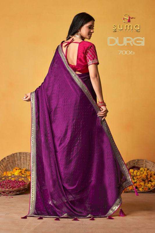 SUMA DESIGNER PRESENTS DURGI 7001-7009 BLACK RANGOLI ATTRACTIVE LOOK SAREES CATALOG WHOLESALER AND EXPORTER 