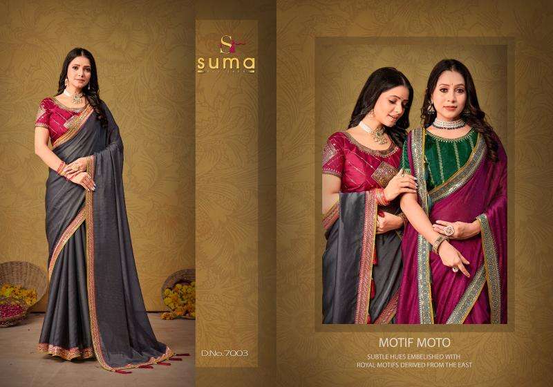 SUMA PRESENTS DURGI 7001-7009 RANGOLI FASHIONABLE DESIGN SAREES CATALOG WHOLESALER AND EXPORTER 