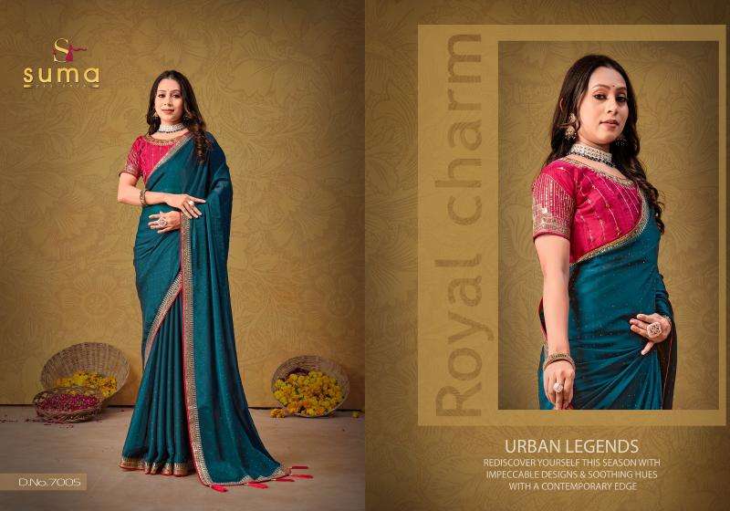 SUMA PRESENTS DURGI 7001-7009 RANGOLI FASHIONABLE DESIGN SAREES CATALOG WHOLESALER AND EXPORTER 