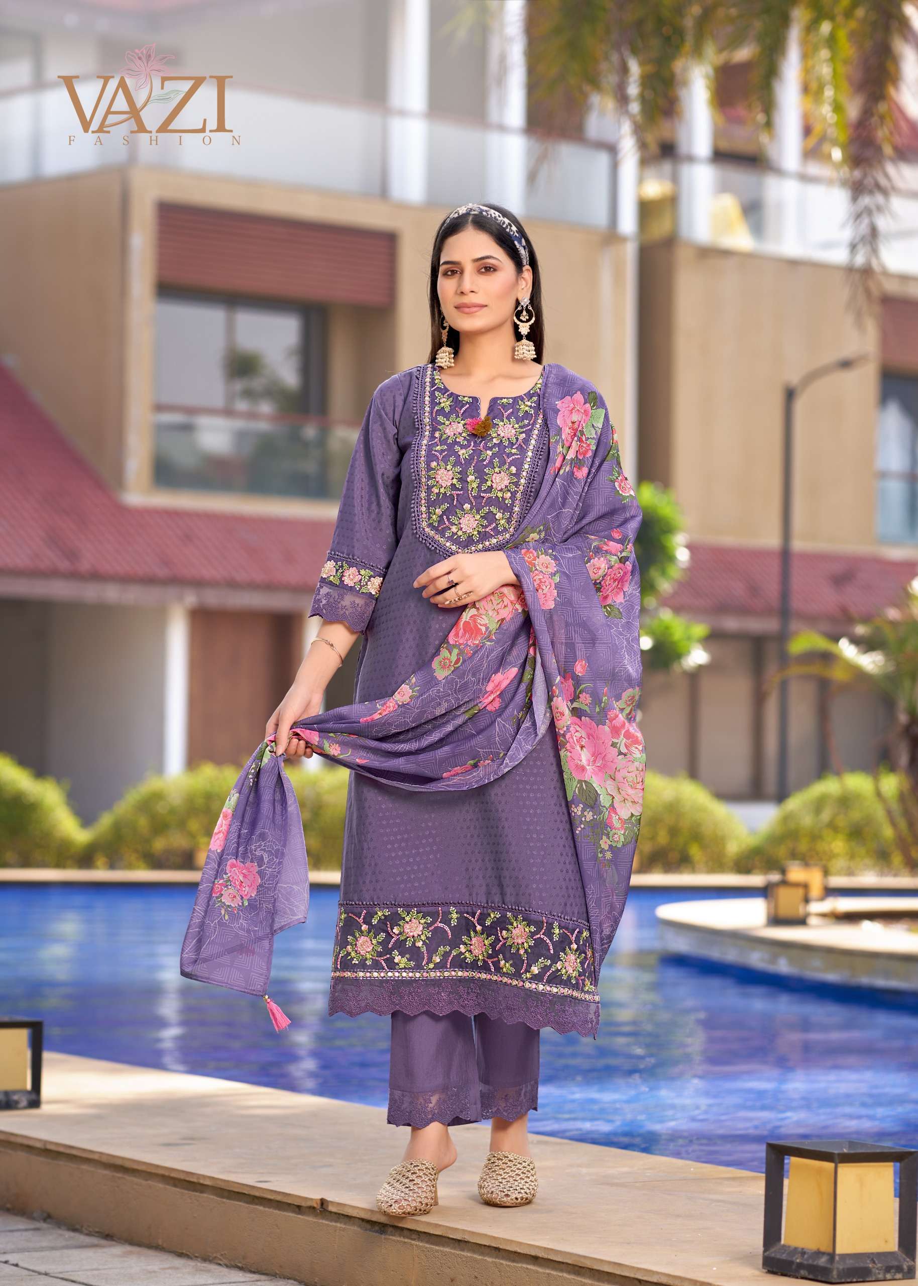 VAZI FASHION PRESENTS FIZA PURE VISCOSE DESIGNER KURTIS CATALOG WHOLESALER AND EXPORTER 
