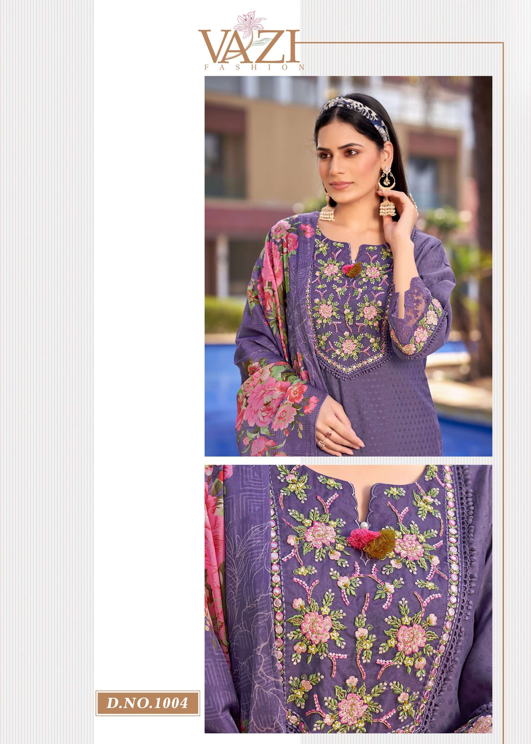 VAZI FASHION PRESENTS FIZA PURE VISCOSE DESIGNER KURTIS CATALOG WHOLESALER AND EXPORTER 