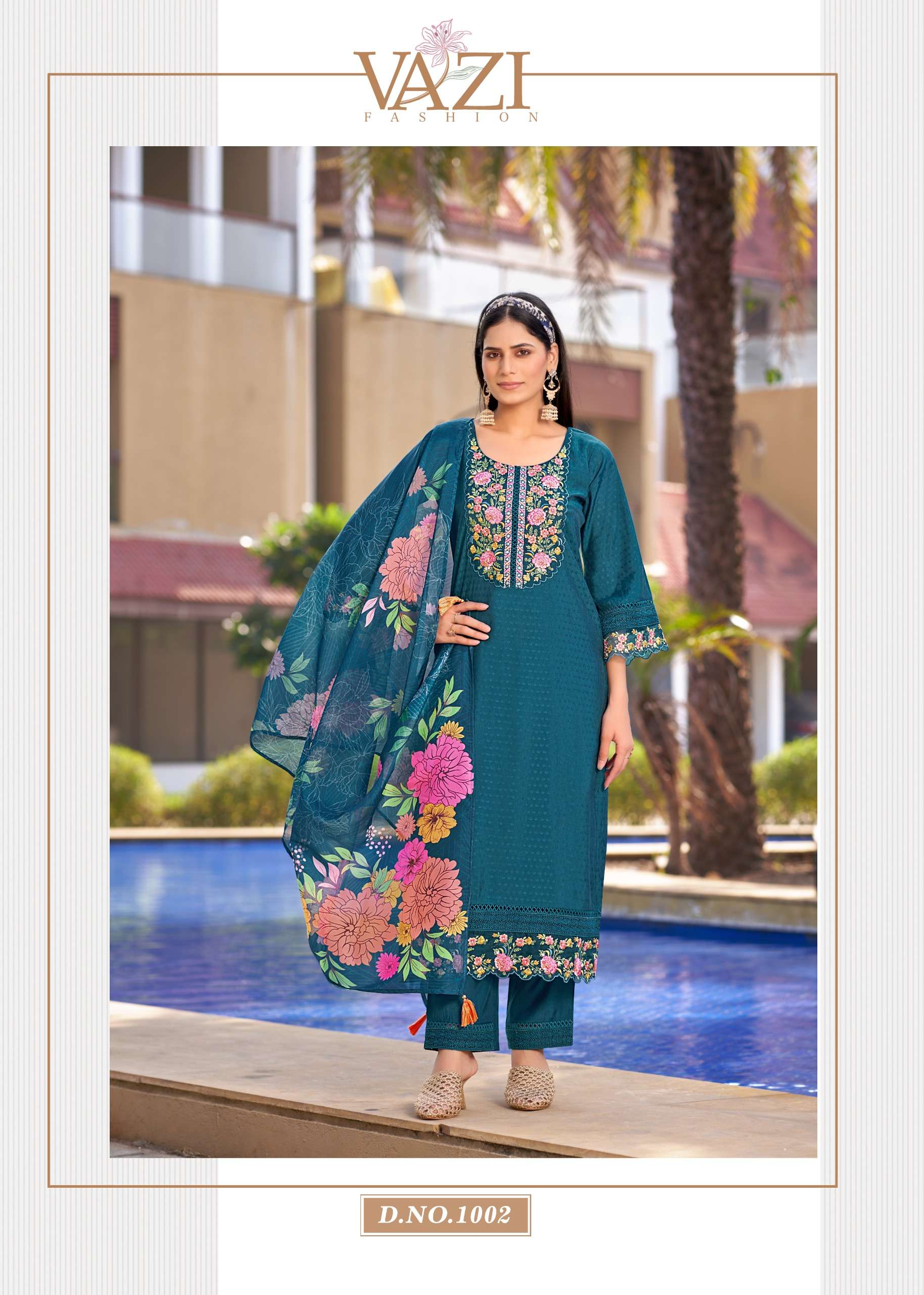 VAZI FASHION PRESENTS FIZA PURE VISCOSE DESIGNER KURTIS CATALOG WHOLESALER AND EXPORTER 