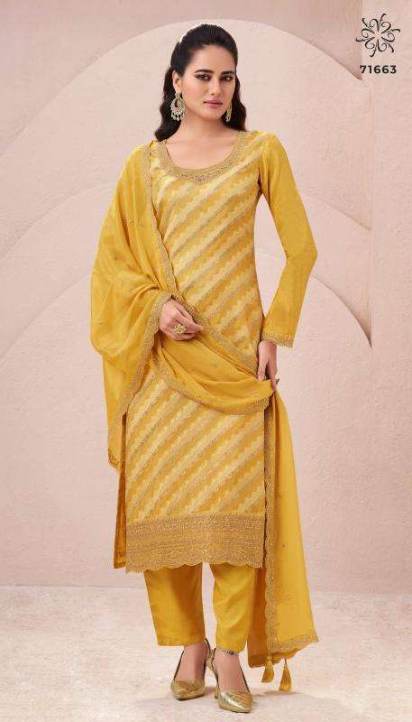 VINAY PRESENTS KULEESH AASMAA VOL-2 MONGA SILK JACQUARD EXCLUSIVE DRESS CATALOG WHOLESALER AND EXPORTER IN SURAT