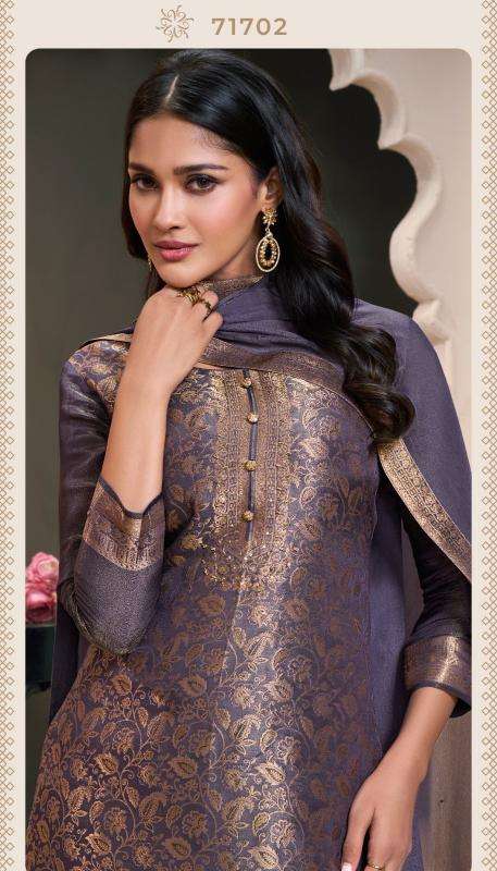 VINAY PRESENTS KULEESH STAR VOL-2 ELEGANCE STYLE SIMMER JACQUARD SHOP TRENDY DRESS MATERIAL CATALOG WHOLESALER AND EXPORTER 