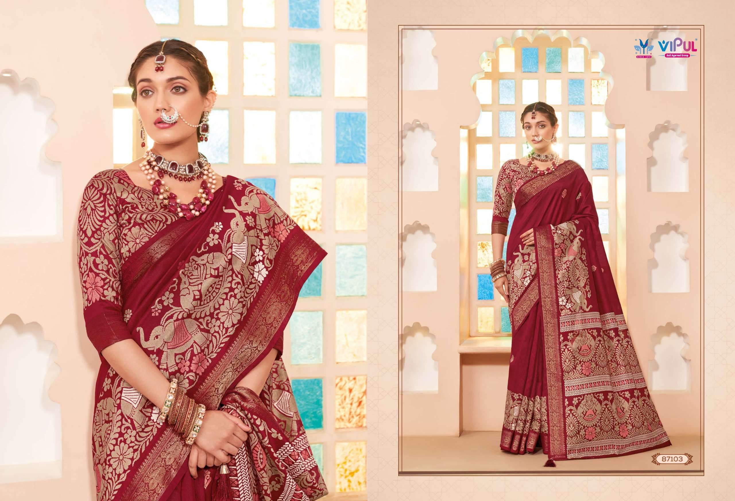 VIPUL FASHION PRESENTS KALYANAM FANCY SILK SAREES CATALOG WHOLESALER AND EXPORTER IN SURAT 