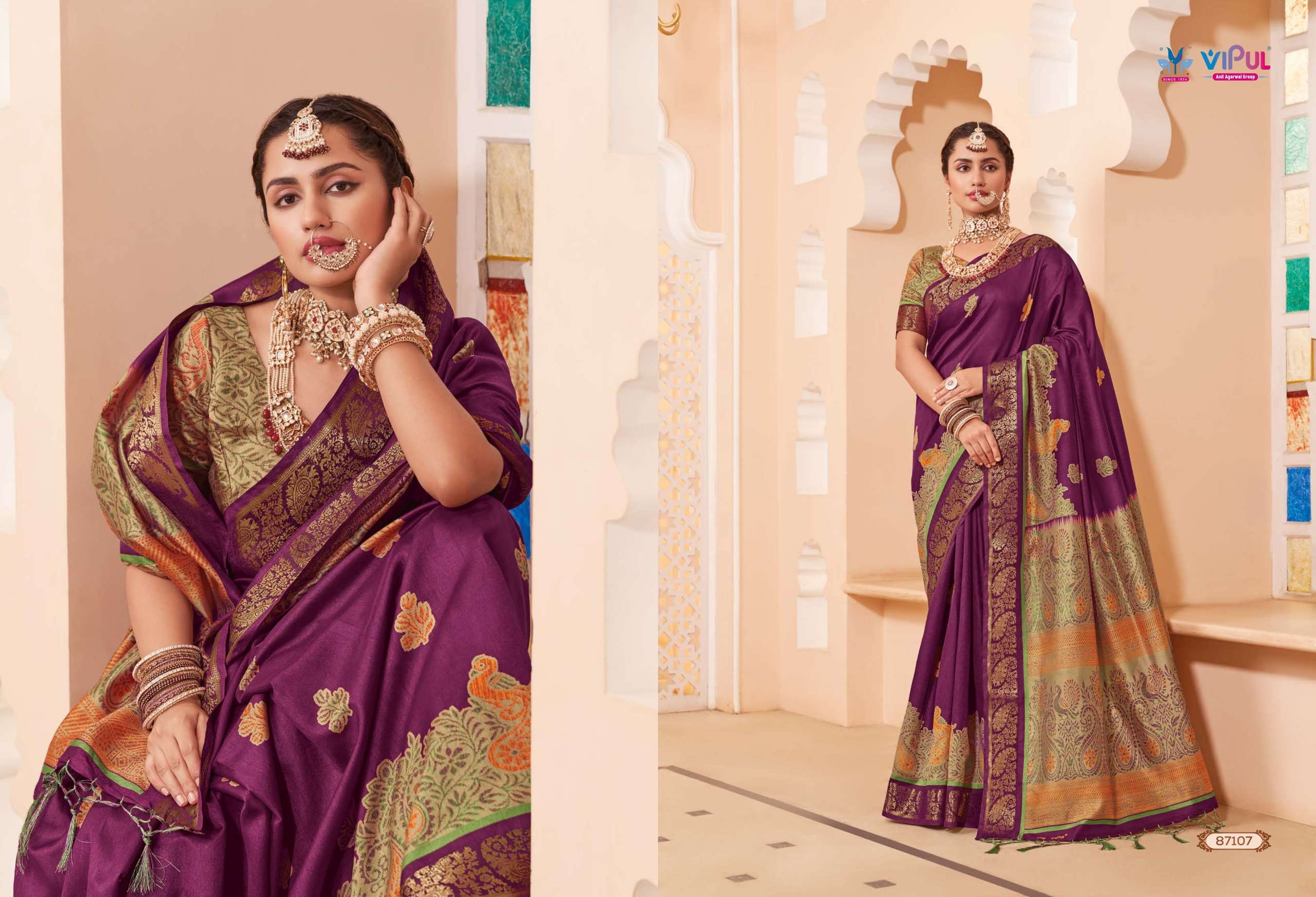 VIPUL FASHION PRESENTS KALYANAM FANCY SILK SAREES CATALOG WHOLESALER AND EXPORTER IN SURAT 